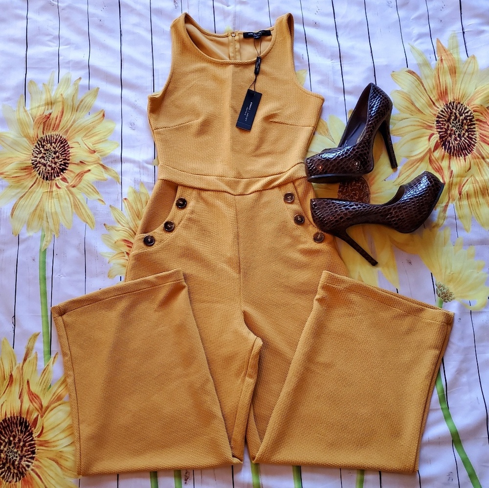 "Romeo and Juliet Couture" Mustard Jumpsuit